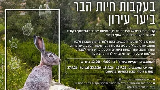 קורס גששות וניטור בעלי חיים ביער עירון