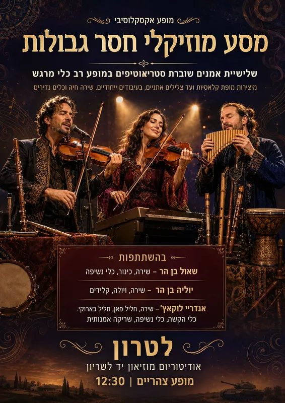 מסע מוזיקלי חסר גבולות – מוזיקה, קול, כלים נדירים ותרבויות