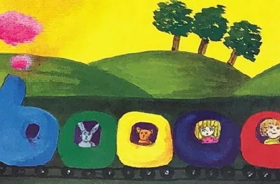 ברכבת יושבת ארנבת-הצגה לקטנטנים
