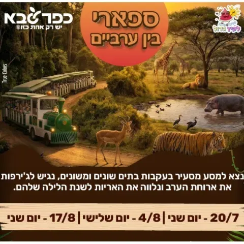 ספארי בין ערביים - פעילות קיץ לגיל הרך