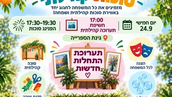 הפנינג סוכות קהילתי וחשיפת התערוכה