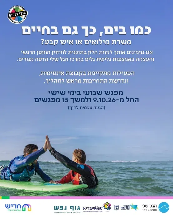 כמו בים כך גם בחיים- סדנת בגל שלי למילואמניקים