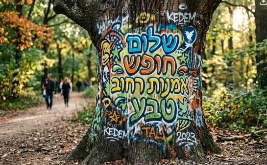 גרפיטי על עץ- פעילות יצירה