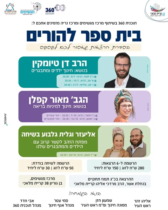 בית ספר להורים-גיל ההתבגרות או גיל ההתגברות-הרב דן טיומקין