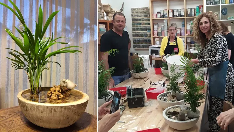 הכניסו שפע לביתכם: סדנה ליצירת מזרקת מים מבטון סמל לשפע