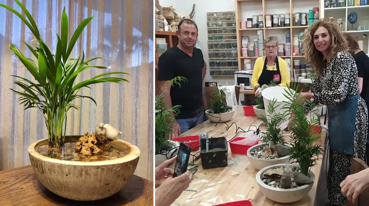 הכניסו שפע לביתכם: סדנה ליצירת מזרקת מים מבטון סמל לשפע