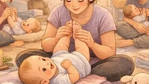 רפלקסולוגיה לתינוקות בסוס עץ