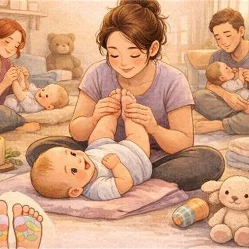 רפלקסולוגיה לתינוקות בסוס עץ