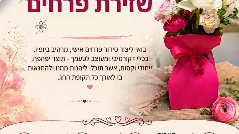 סדנת שזירת פרחים במרכז פנאי אופקים