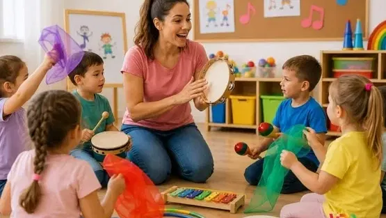 ריתמיקה תנועה ומוזיקה לקטנטנים בבית לגדול טוב