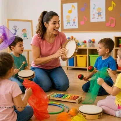 ריתמיקה תנועה ומוזיקה לקטנטנים בבית לגדול טוב