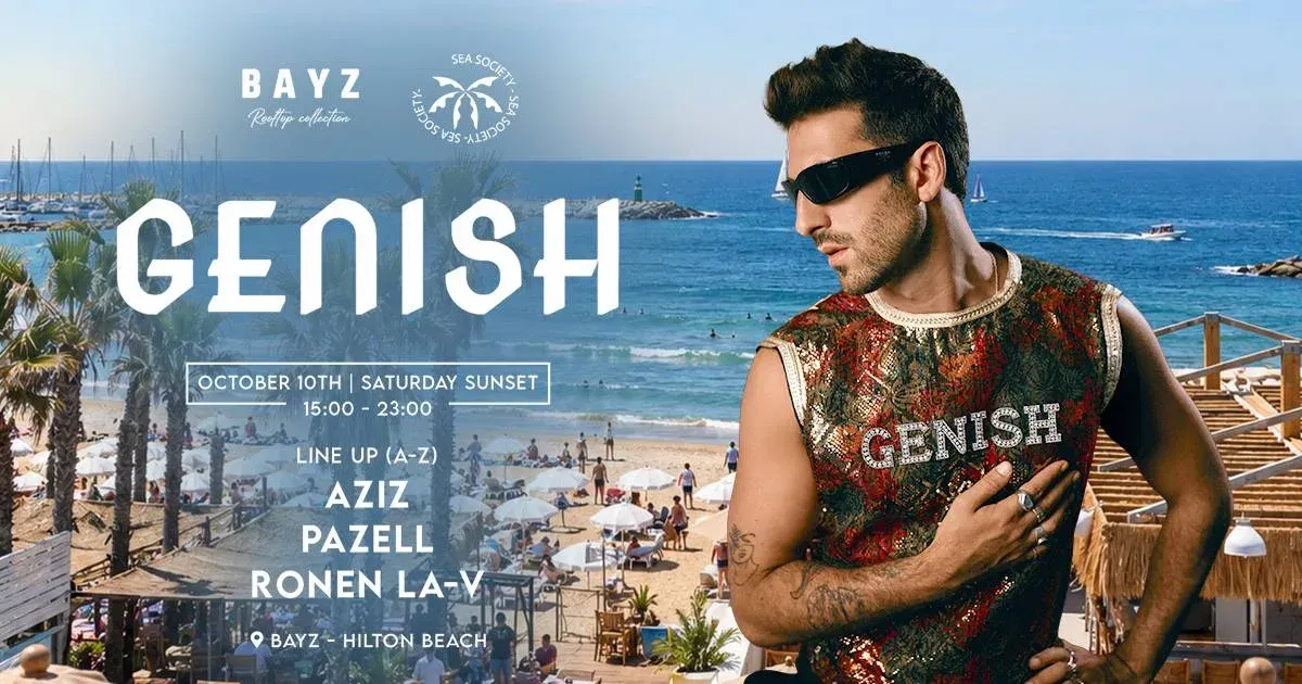 SEA SOCIETY • GENISH // BAYZ ROOFTOP • 10.10 SATURDAY
