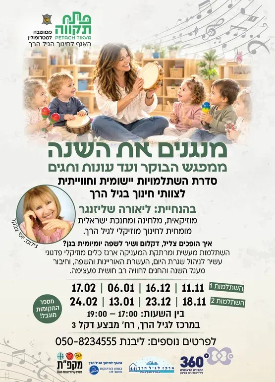 מנגנים את השנה , התשלום עבור 4 מפגשים בתאריכים הבאים: 11.11.26+16.12.26+6.1.27+17.2.26