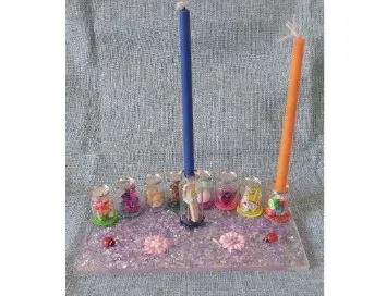 סדנת מיניאטורות לחנוכה - חנוכייה מזכוכית