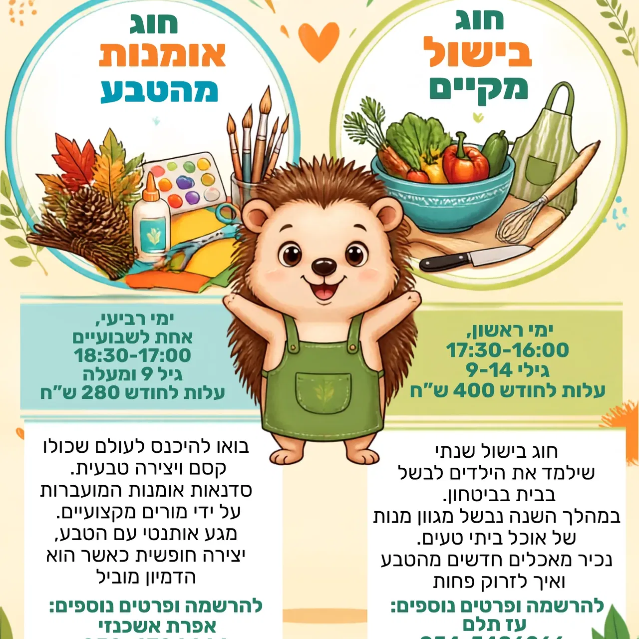 חוגים במרכז קיפוד