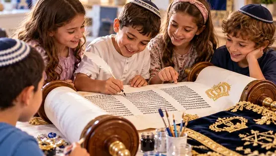 סוכות בקהילה - הכנת ספר תורה- קיבוץ גלויות