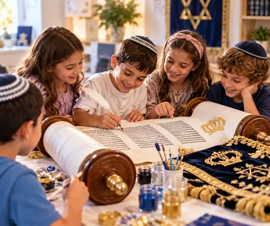 סוכות בקהילה - הכנת ספר תורה- קיבוץ גלויות