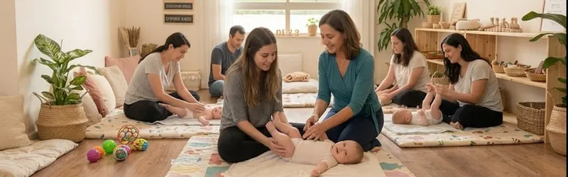 סדנת בייבי יוגה ועיסוי תינוקות - חגיגות 100 לבת ים🎉