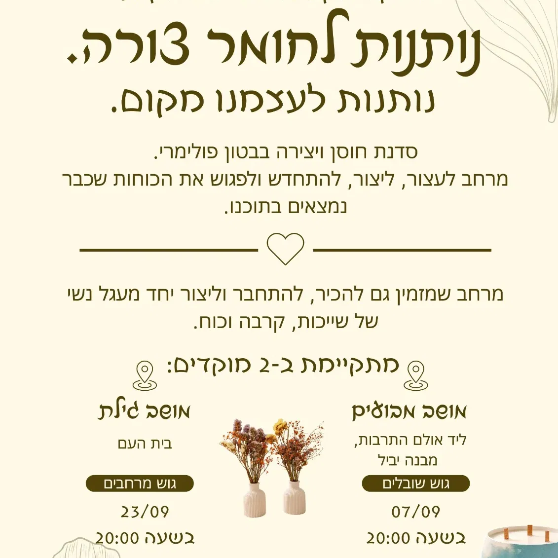 מבועים - נותנות לחומר צורה (בטון פולימרי)