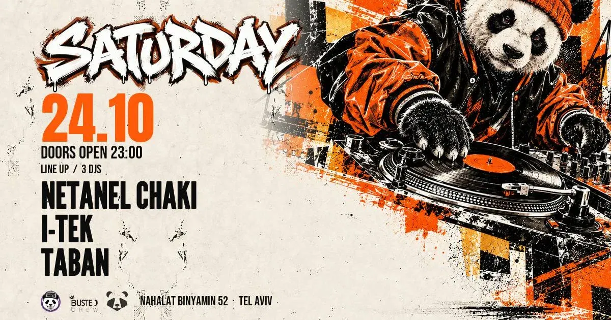 SATURDAY HIP HOP PANDA | 24.10 | PANDA TLV