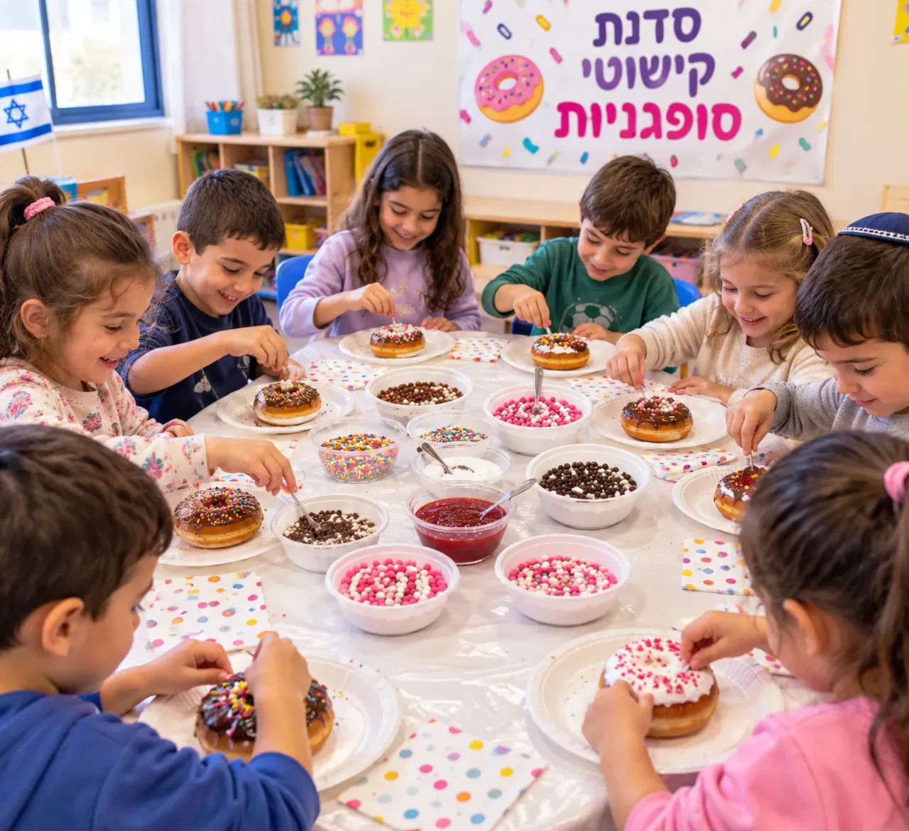 סדנת קישוטי סופגניות- כיתות ב'-ד'