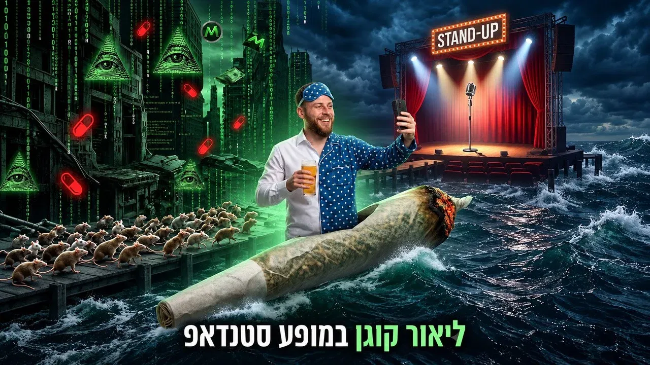 ליאור קוגן במופע סטנדאפ