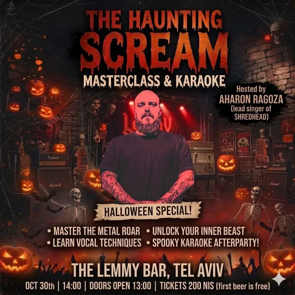 AHARON RAGOZA (SHREDHEAD) HAUNTING SCREAM MASTERCLASS & KARAOKE