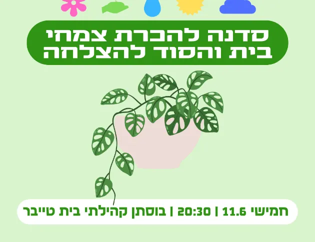 הכרת צמחי בית והכנת עציץ בבוסתן טייבר