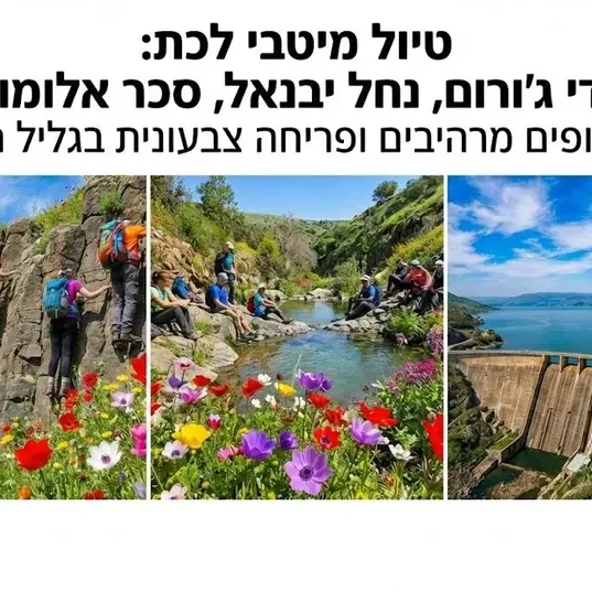 שבת 13/3 טיול מיטיבי לכת כפול: סולמות ואדי ג'ורום, נחל יבניאל, סכר אלומות