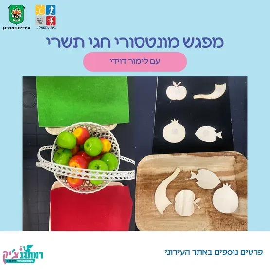 מפגש מונטיסורי לחגי תשרי עם לימור דוידי -לגילאי שנה עד שנתיים
