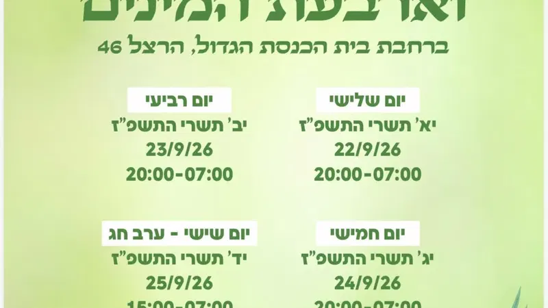 יריד סוכות וארבעת המינים בכפר סבא