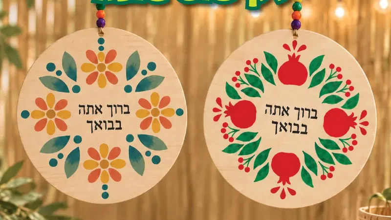 קישוט סוכה לילדים מורדות בית וגן