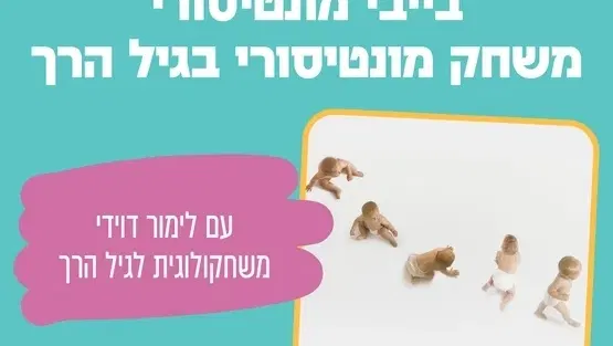בייבי מונטיסורי עם לימור דוידי לגילאי זחילה עד הליכה- 10:00-10:45