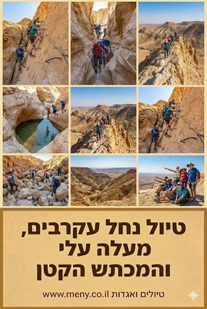 שבת 16/5: מיטיבי לכת נחל עקרבים, מעלה עלי והמכתש הקטן