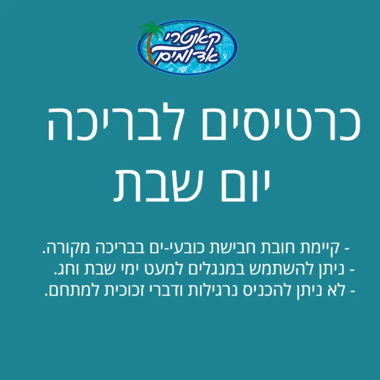 מכירת כרטיסים חד פעמיים יום שבת