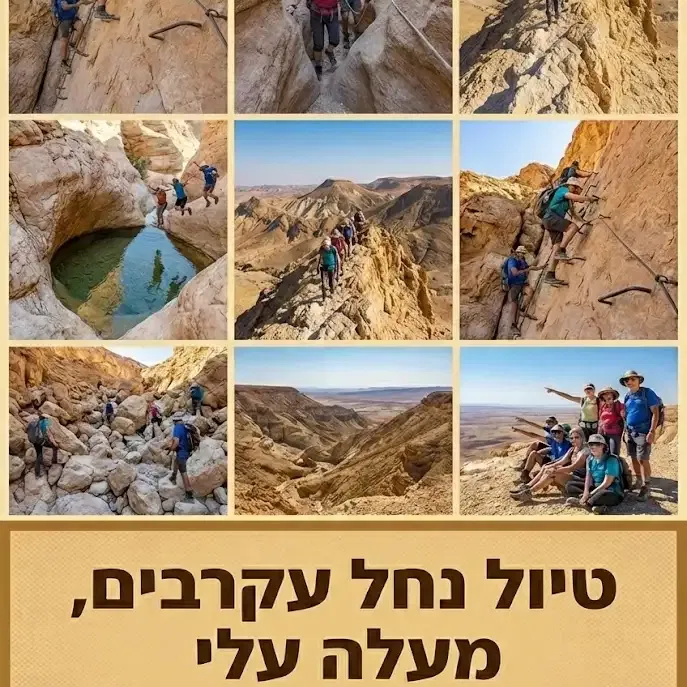 שבת 3/10: מיטיבי לכת נחל עקרבים, מעלה עלי והמכתש הקטן