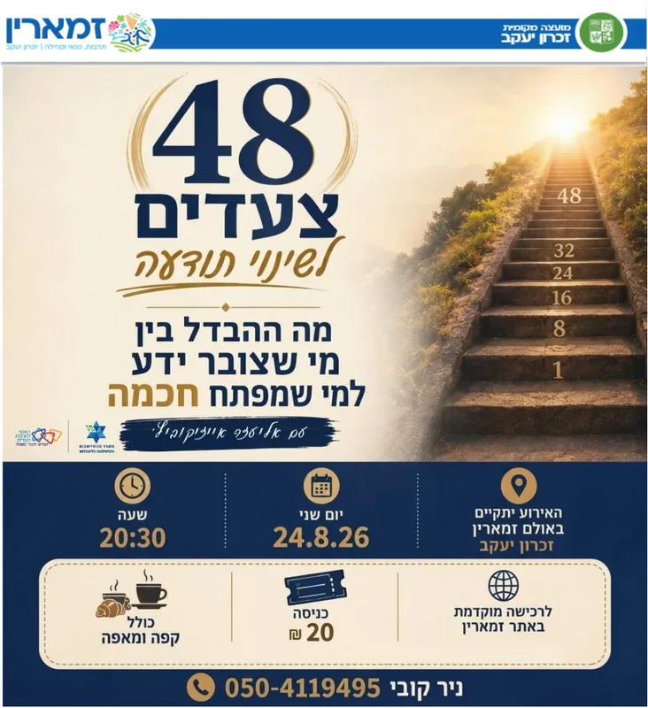 48 צעדים לשינוי תודעה מה ההבדל בין מי שצובר ידע למי שמפתח חכמה