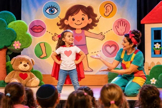 הגוף שלי הוא רק שלי - הצגת ילדים על גבול בטוח בבית של שימי