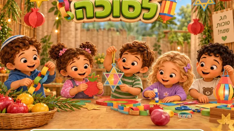 הכנת קישוט לסוכה | גילאי 3-4