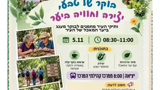 בוקר של טבע, יצירה וחוויה ביער - מרכז קהילתי המרכז