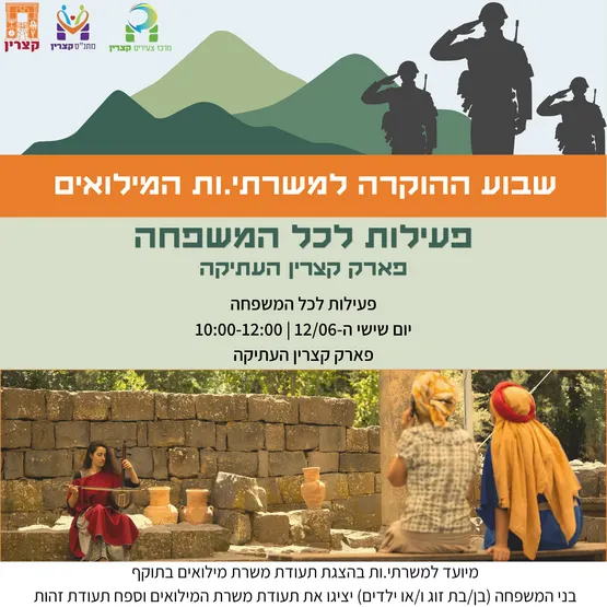 פעילות לכל המשפחה - שבוע הוקרה למשרתי.ות מילואים
