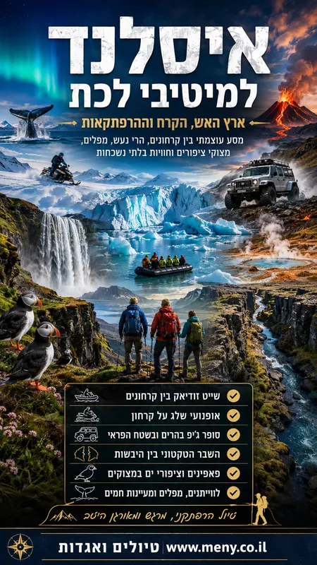 אוגוסט 2026: טיול מיטיבי לכת בין קרח ואש: שמורות הטבע של איסלנד!