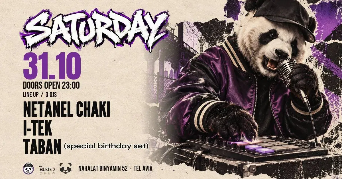 SATURDAY HIP HOP PANDA | 31.10 | PANDA TLV