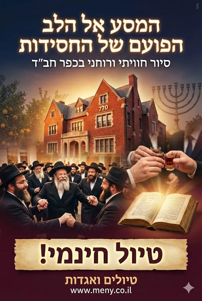 חינם ! חמישי 13/4: טיול רוחני בכפר חב"ד – מרכז החסידות בישראל