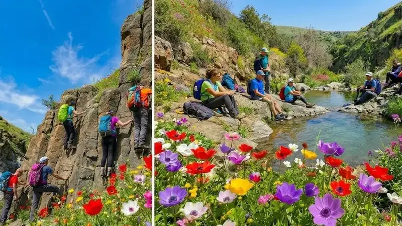 שבת 18/3 טיול מיטיבי לכת כפול: סולמות ואדי ג'ורום, נחל יבניאל, סכר אלומות