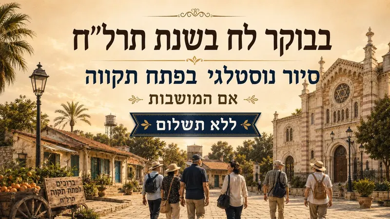 חינם ! חמישי בערב 8/4: בבוקר לח בשנת תרל״ח – סיור נוסטלגי פתח תקווה
