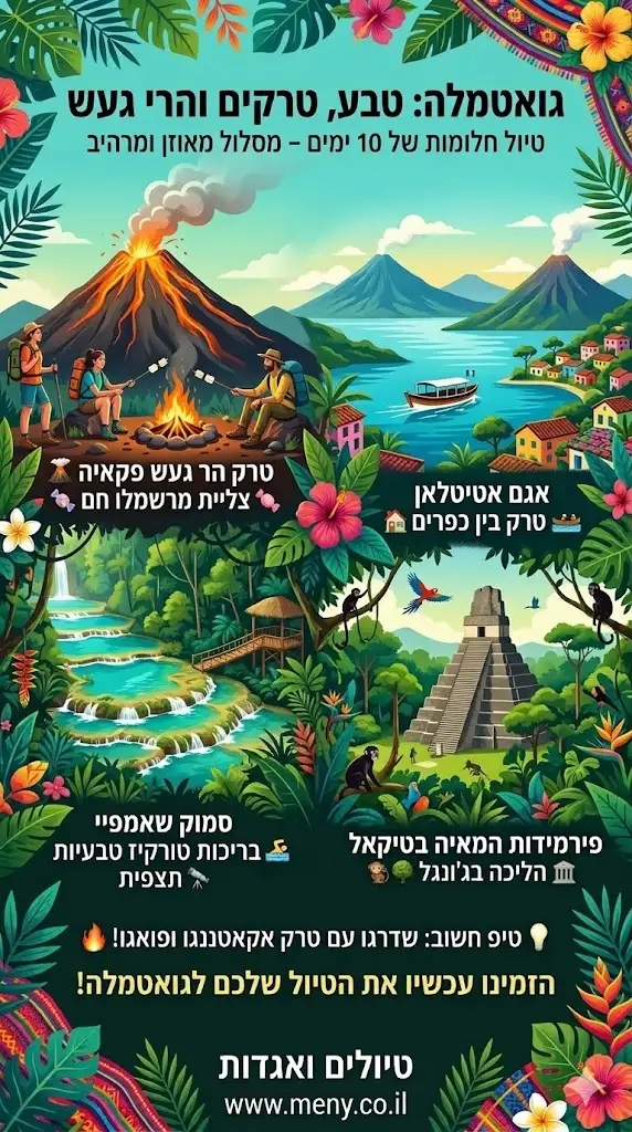 4-16/5/2027 טיול מיטיבי לכת גואטמלה דרום אמריקה !