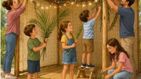 בונים סוכה קהילתית