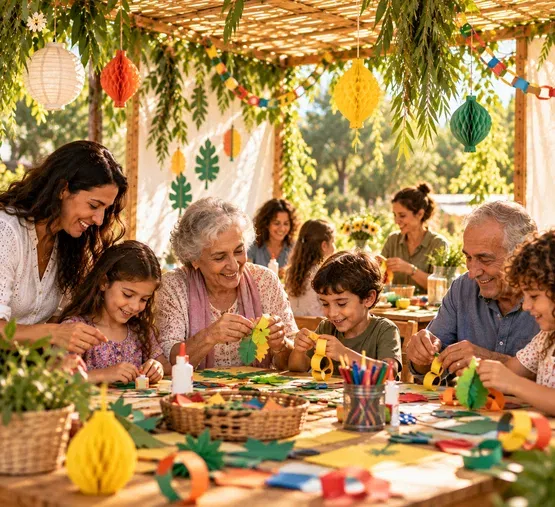 סוכות בקהילה - פעילות יצירה - שכונת שפירא