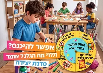 עיצוב שלט לדלת "חוקי החדר שלי" חודש הדמוקרטיה